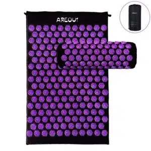 AREOUT Akupressurmatte, AREOUT Akupressurmatte Set, Akupunkturmatte,1x Matte 1x Kissen mit Tasche - Akupressur Matte und Kopfkissen zur Lösung von...