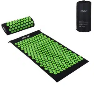 AREOUT Yogamatte, AREOUT Akupressurmatte Set, Akupunkturmatte,1x Matte 1x Kissen mit Tasche - Akupressur Matte und Kopfkissen zur Lösung von...