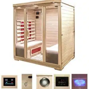 HOME DELUXE Infrarotkabine »Bali XL«, BxTxH: 175 x 120 x 190 cm, 40 mm, 40 mm, für bis zu 4 Personen