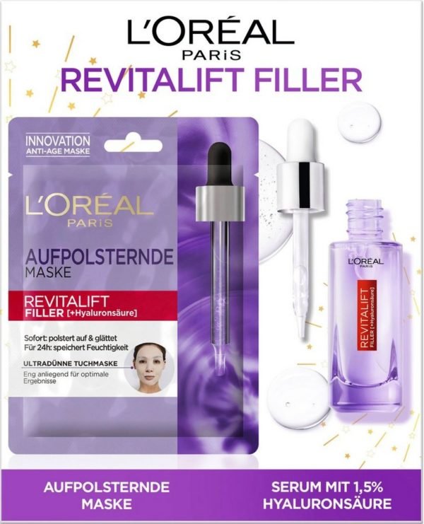 L'ORÉAL PARIS Gesichtspflege-Set »Revitalift Filler«, 2-tlg., mit Maske und Hyaluron-Serum