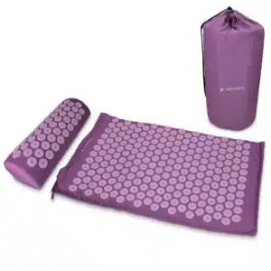 Navaris Akupressurmatte, 2in1 Akupressur Massage Set - 1x Matte 1x Kissen mit Tasche - Akupressur Matte und Kopfkissen zur Lösung von Verspannungen